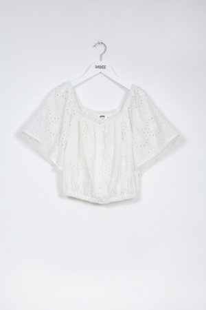 English lace top Off white